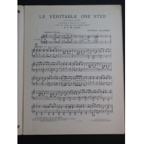 SALABERT Francis Le Véritable One Step Danse Piano 1912