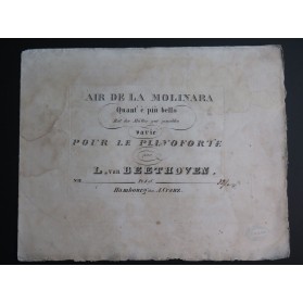 BEETHOVEN Air de la Molinara Quant' è più bello Piano ca1820