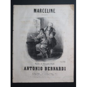 BERNARDI Antonio Marceline Chant Piano ca1850