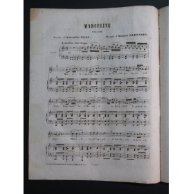 BERNARDI Antonio Marceline Chant Piano ca1850