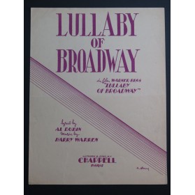 WARREN Harry Lullaby of Broadway Chant Piano 1935