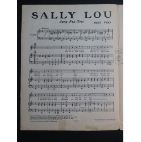 FREY Hugo Sally Lou Chant Piano 1925