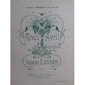 LANDRY Albert Réveil d'Avril Piano 1902