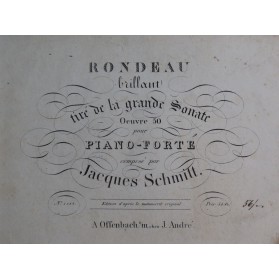 SCHMITT Jacques Rondeau Brillant Piano ca1825