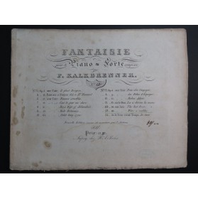 KALKBRENNER Frédéric Fantaisie No 12 W'ere a noddin op 60 Piano ca1825