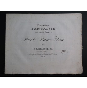 RIES Ferdinand Fantaisie No 5 op 92 No 2 Piano ca1820