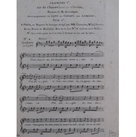 KREUTZER Rodolphe François Ier No 4 Chant Guitare ca1810