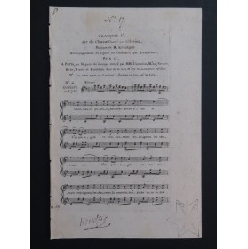 KREUTZER Rodolphe François Ier No 4 Chant Guitare ca1810