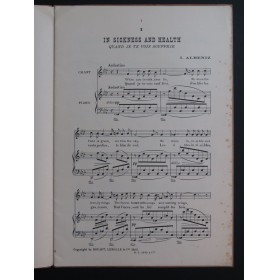 ALBENIZ Isaac Quatre Mélodies Chant Piano 1909