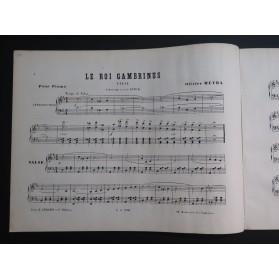 MÉTRA Olivier Le Roi Gambrinus Piano 1870
