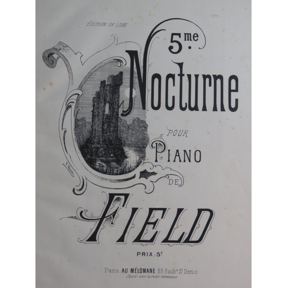 FIELD John Nocturne No 5 Piano ca1890