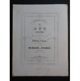 DE VILBAC Renaud Duo sur l'Elisire d'Amore op 24 Piano 4 mains ca1850