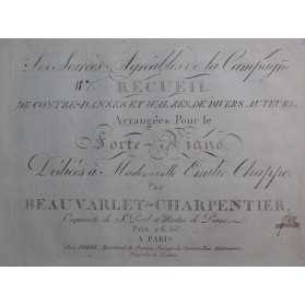 BEAUVARLET-CHARPENTIER Les Soirées Agréables Danse Piano ca1820