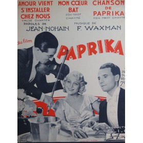 WAXMAN F. Paprika Recueil 3 Pièces Chant Piano 1932