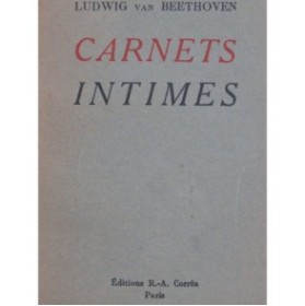 BEETHOVEN Carnets Intimes Testament d'Heligenstadt 1936