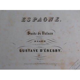 D'ÉRESBY Gustave Espagne Piano ca1851