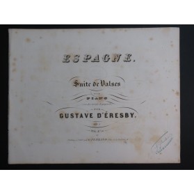 D'ÉRESBY Gustave Espagne Piano ca1851