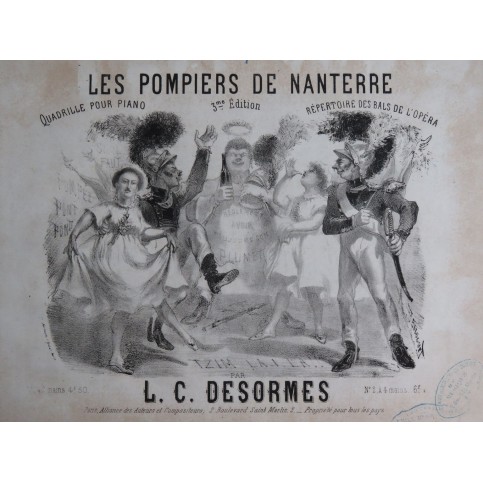 DESORMES L. C. Les Pompiers de Nanterre Piano ca1860