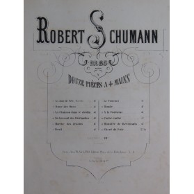 SCHUMANN Robert Marche des Croates op 85 Piano 4 mains ca1860