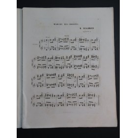 SCHUMANN Robert Marche des Croates op 85 Piano 4 mains ca1860