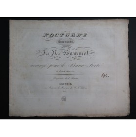 HUMMEL J. N. Nocturne op 99 Piano ca1828