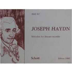 HAYDN Joseph Melodies for Descant Recorder Flûte à bec 1963