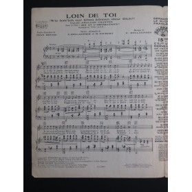 HOLLAENDER F. Loin de Toi Chant Piano 1933