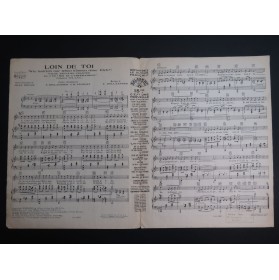 HOLLAENDER F. Loin de Toi Chant Piano 1933