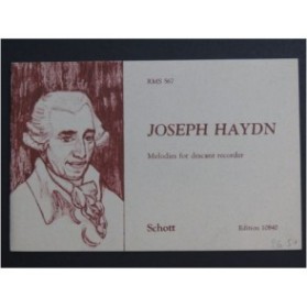 HAYDN Joseph Melodies for Descant Recorder Flûte à bec 1963