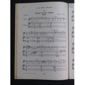 LE BORNE Fernand Cinq Lieder Chant Piano ca1885