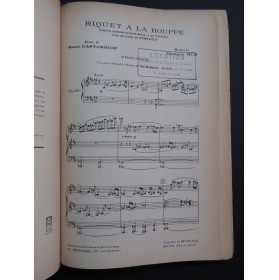 HÜE Georges Riquet à la Houppe Comédie Musicale Chant Piano 1928