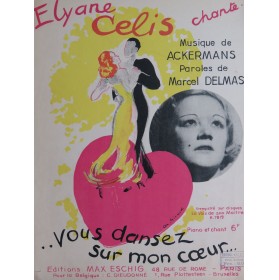 ACKERMANS H. Vous dansez sur mon coeur Chant Piano 1937