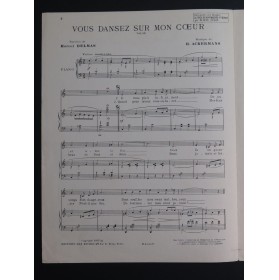 ACKERMANS H. Vous dansez sur mon coeur Chant Piano 1937