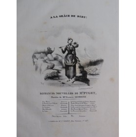 PUGET Loïsa A la grâce de Dieu Chant Piano ca1840