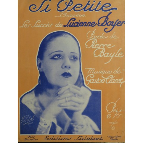 CLARET Gaston Si Petite Chant Piano 1933