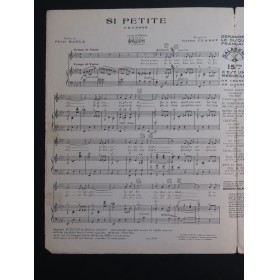 CLARET Gaston Si Petite Chant Piano 1933