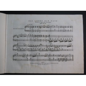 STRAUSS Johann Das Leben ein Tanz op 49 Piano 1832