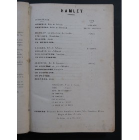 THOMAS Ambroise Hamlet Opéra Chant Piano 1868