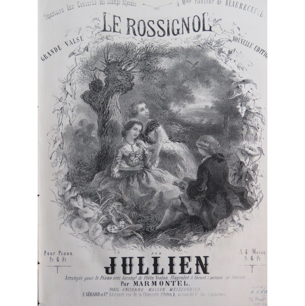 JULIEN Le Rossignol Piano XIXe siècle