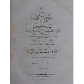 ROPICQUET Alexandre Introduction et Variations op 8 Piano Violon ca1835