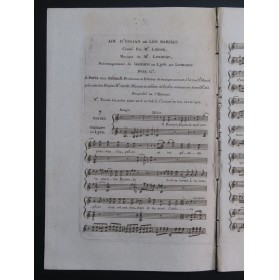 LESUEUR Jean-François Ossian ou les Bardes No 7 Chant Guitare ca1810