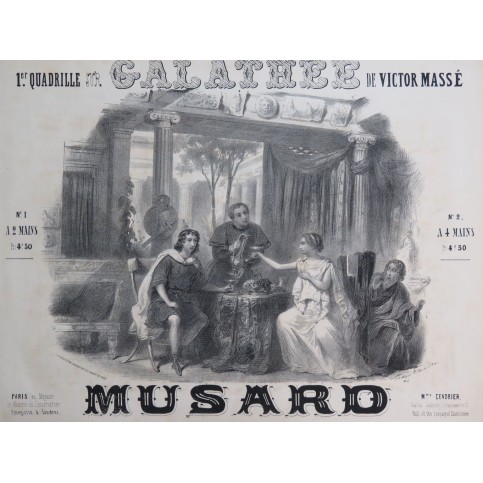 MUSARD Galathée Quadrille No 1 Piano ca1850