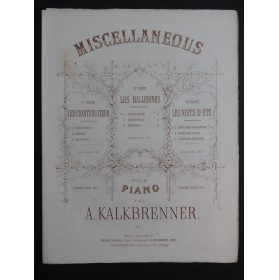 KALKBRENNER Arthur Les Nuits d'été Piano ca1857