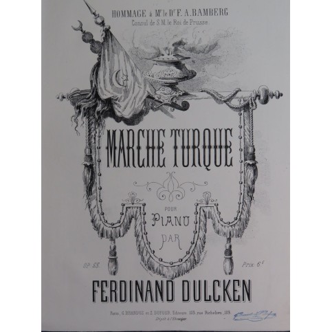 DULCKEN Ferdinand Marche Turque Piano ca1868