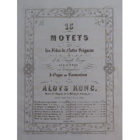 KUNC Aloys Pater Noster Chant Orgue ou Harmonium ca1875