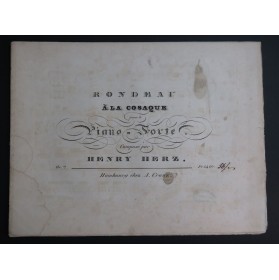 HERZ Henry Rondeau à la Cosaque op 2 Piano ca1820