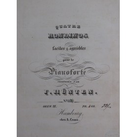 HÜNTEN François Quatre Rondinos op 21 Piano ca1830