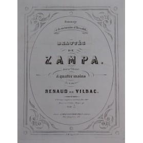 DE VILBAC Renaud Beautés de Zampa Suite No 3 Piano 4 mains ca1855