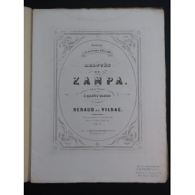 DE VILBAC Renaud Beautés de Zampa Suite No 3 Piano 4 mains ca1855