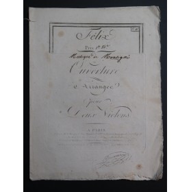 MONSIGNY P. A. Félix Ouverture 2 Violons ca1780